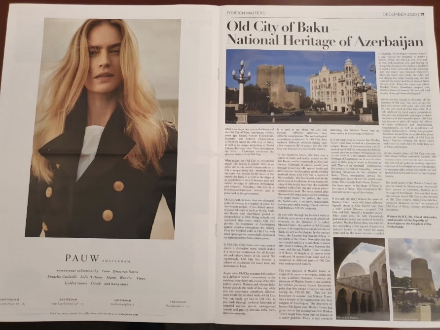 The Holland Times publikuje článek o Starém městě Baku